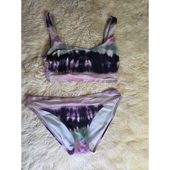 Truecraft Tie Dyed Bikini Purple Turquoise Small - Picture 4 of 8